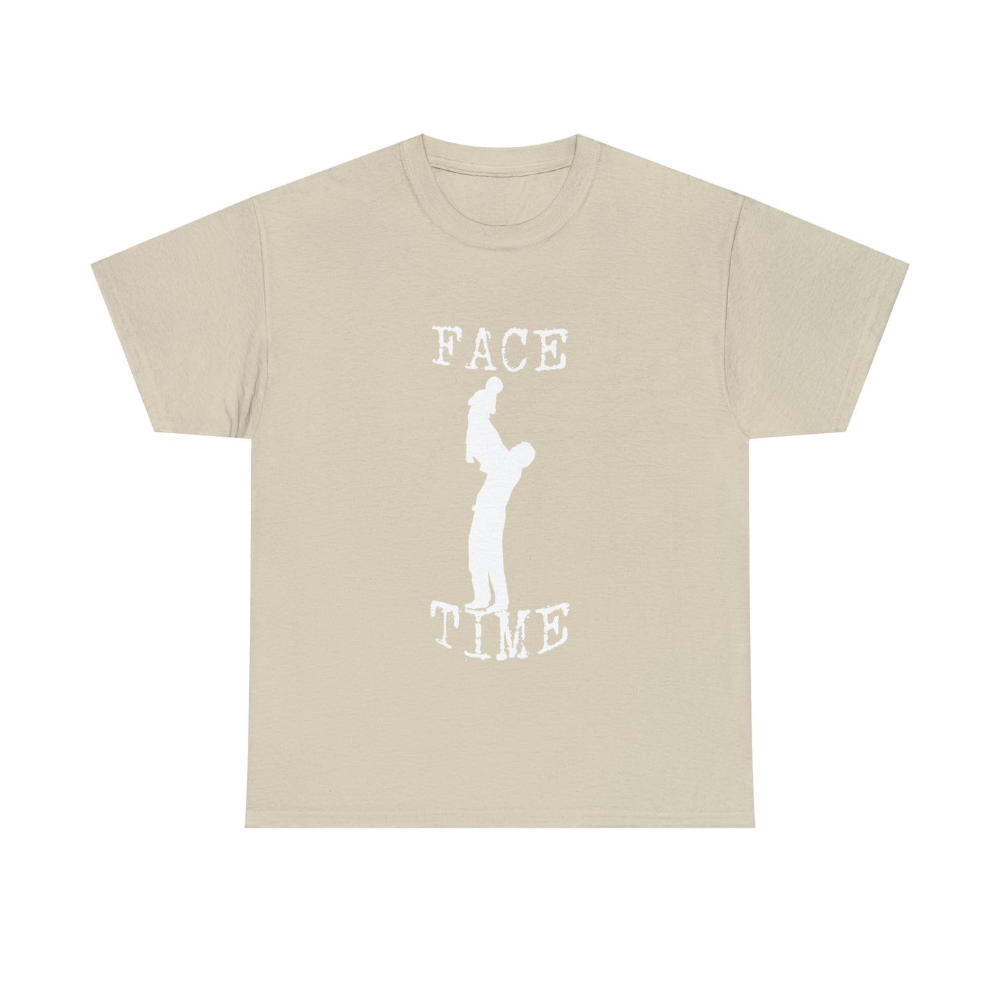 WHITE LETTER FACE TIME T-SHIRT