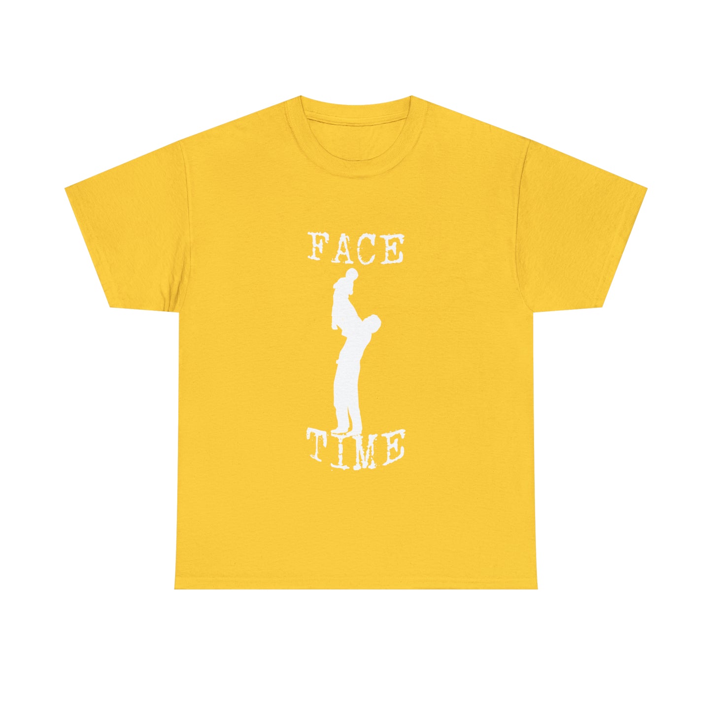 WHITE LETTER FACE TIME T-SHIRT