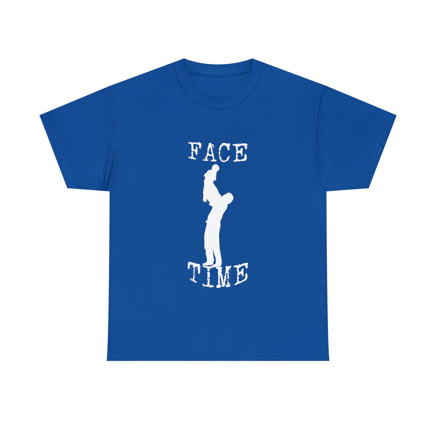 WHITE LETTER FACE TIME T-SHIRT