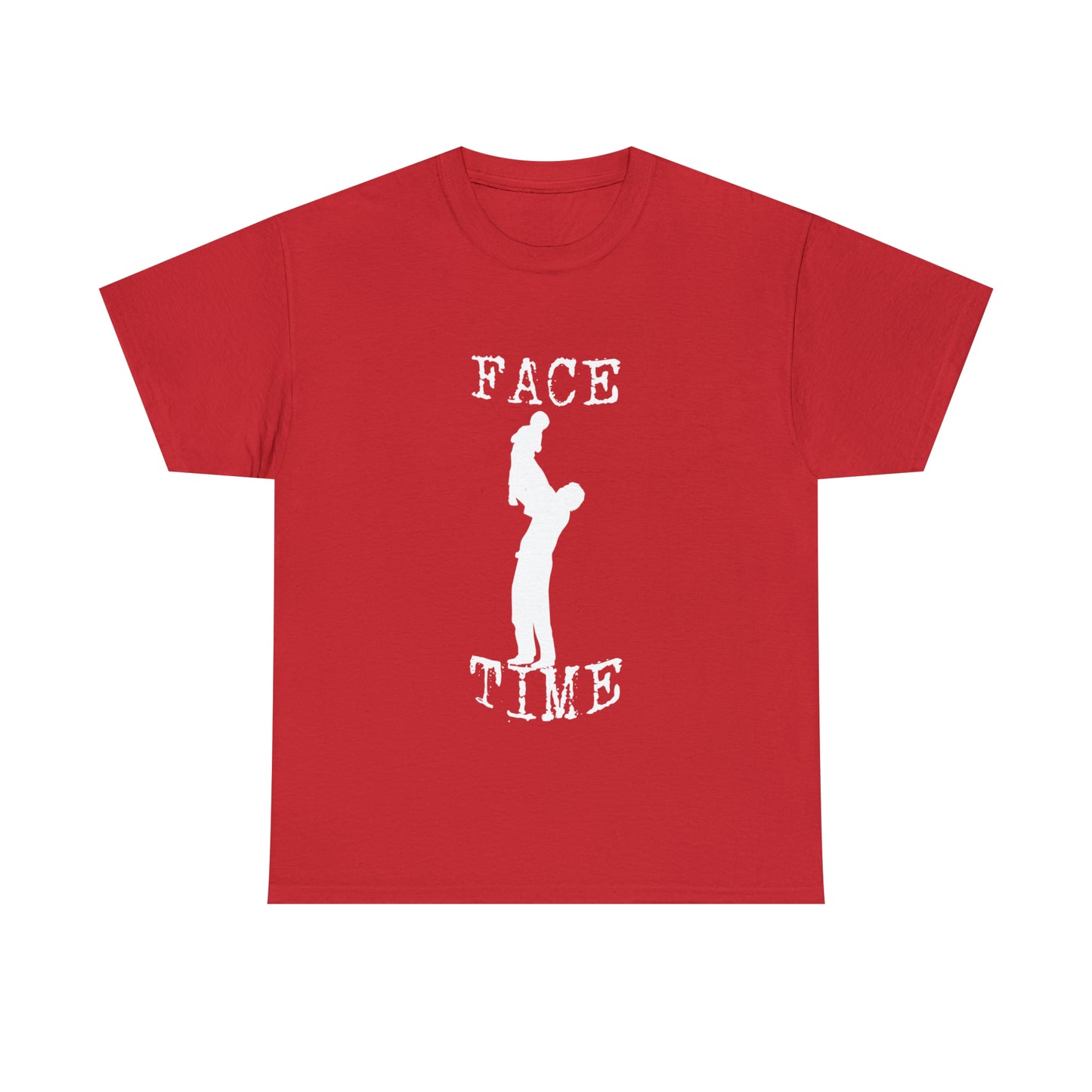 WHITE LETTER FACE TIME T-SHIRT