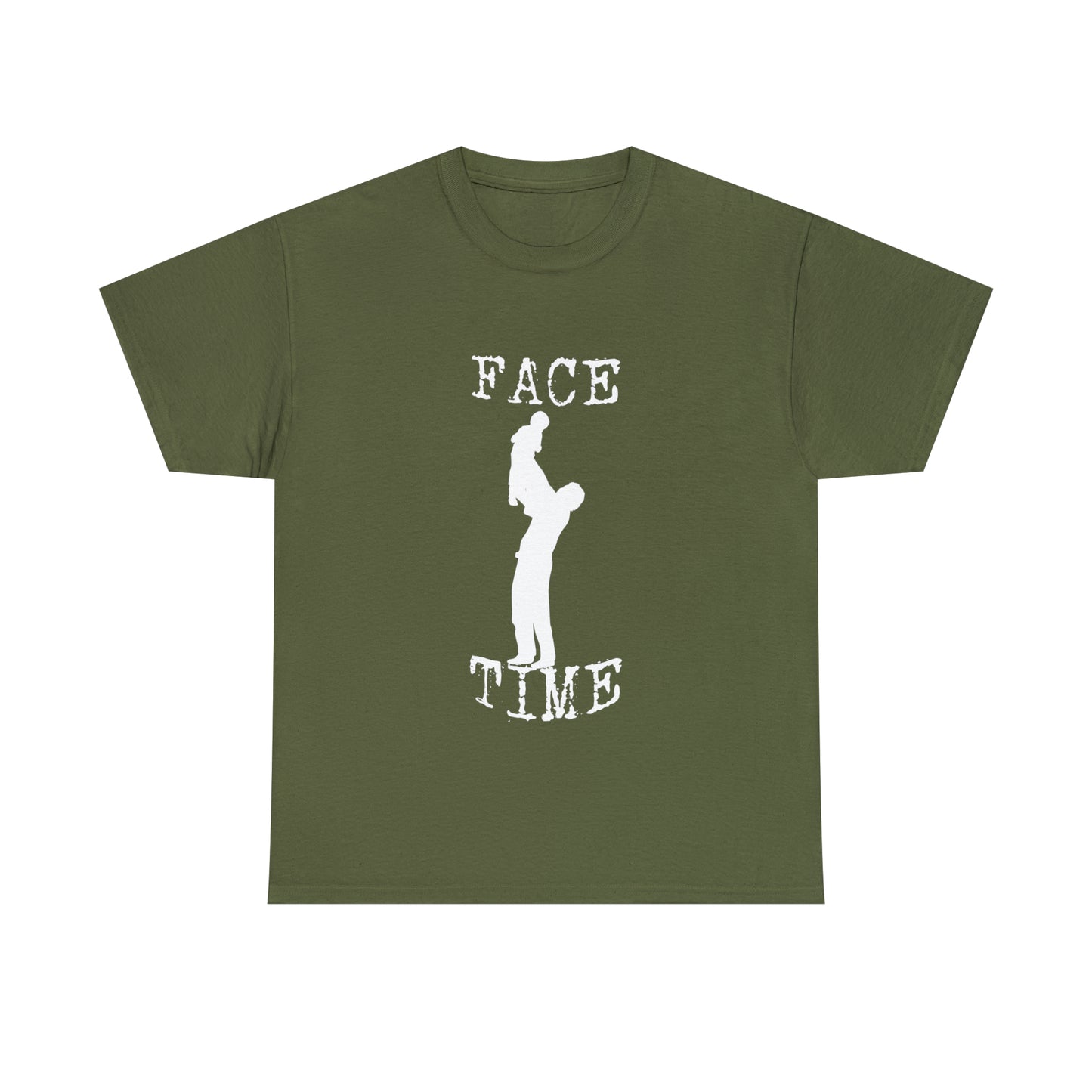 WHITE LETTER FACE TIME T-SHIRT