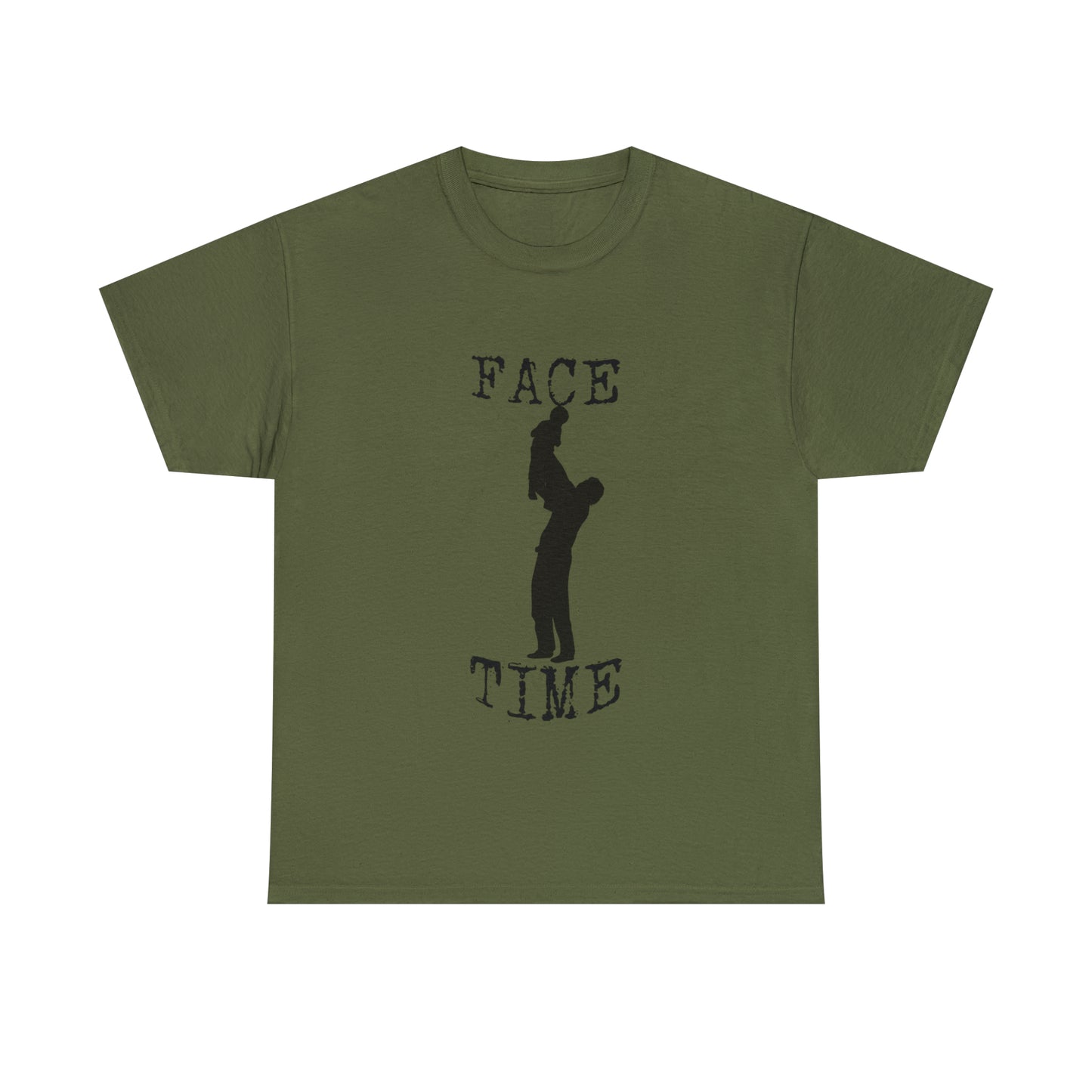 BLACK LETTER FACE TIME T-SHIRT