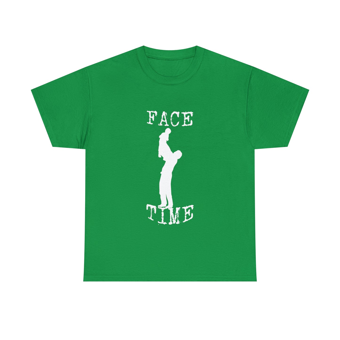 WHITE LETTER FACE TIME T-SHIRT