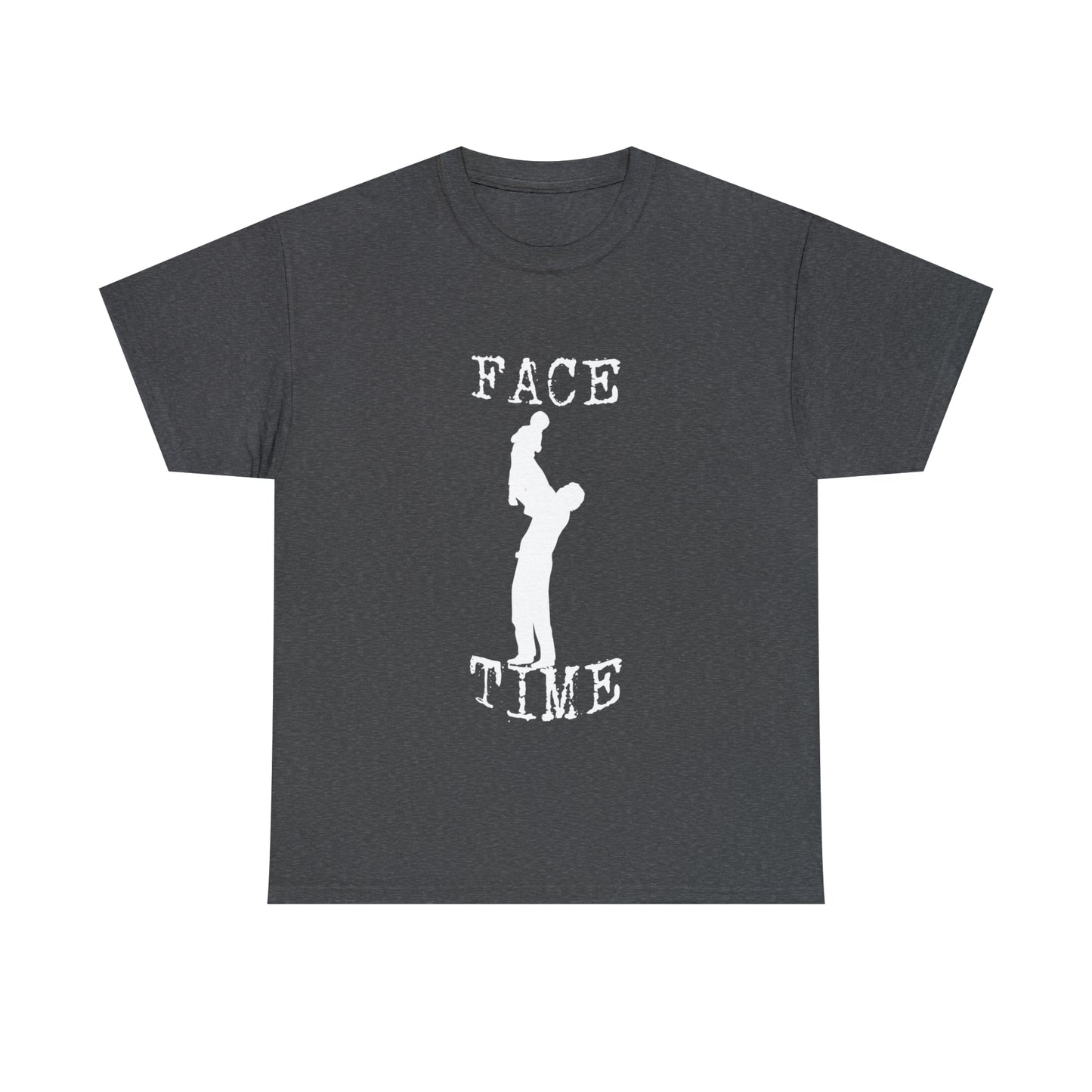WHITE LETTER FACE TIME T-SHIRT