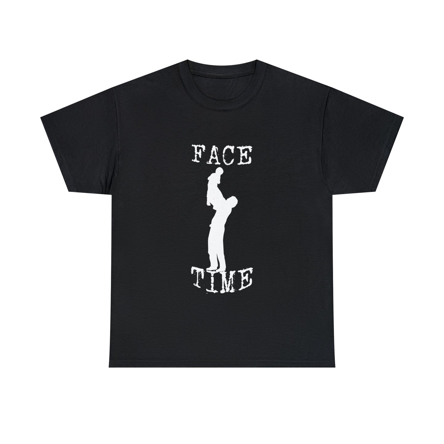 WHITE LETTER FACE TIME T-SHIRT
