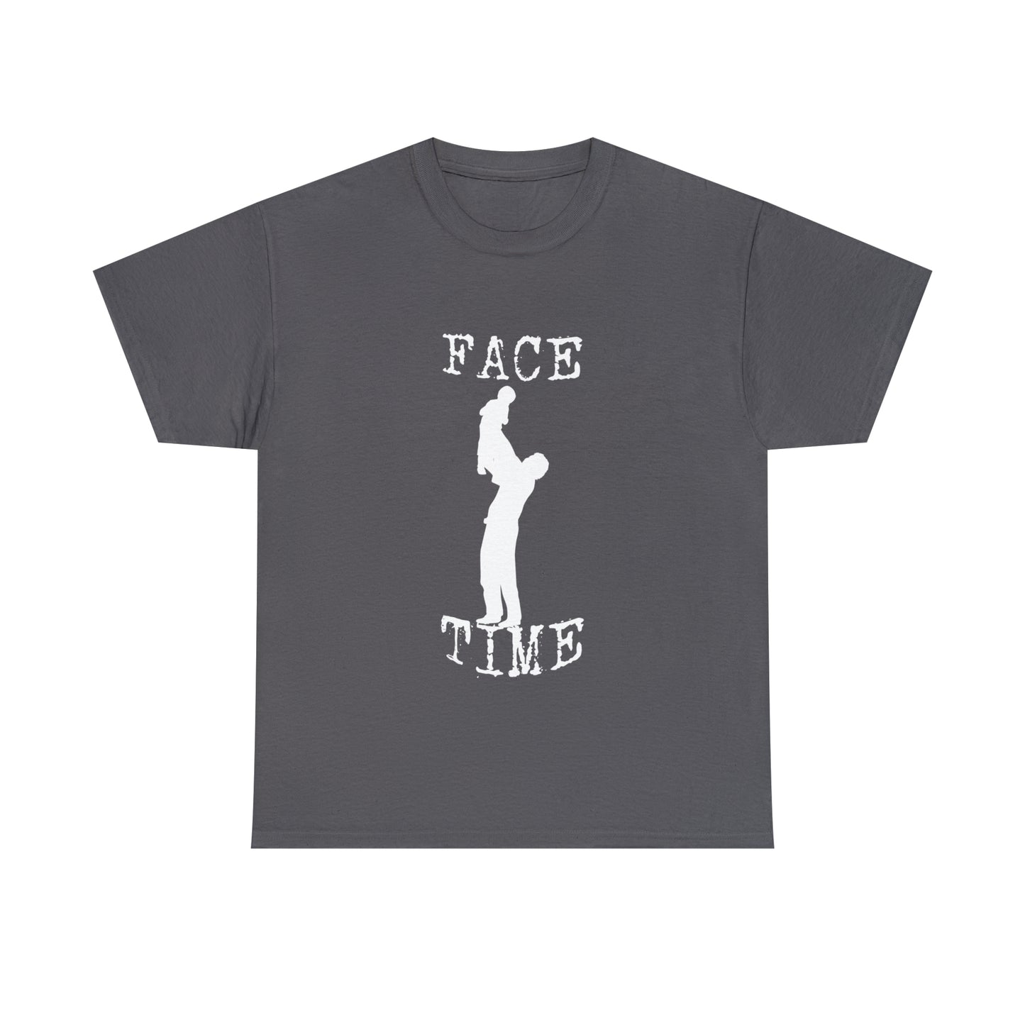 WHITE LETTER FACE TIME T-SHIRT