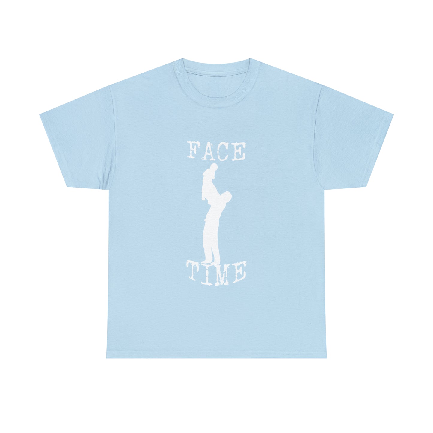 WHITE LETTER FACE TIME T-SHIRT