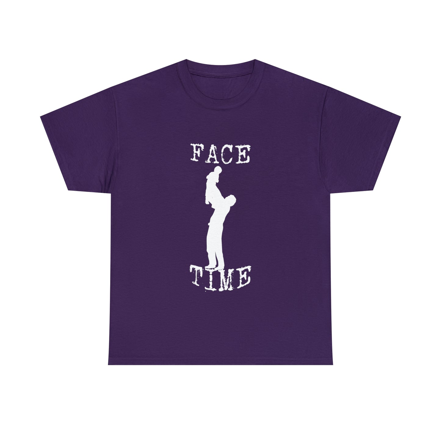 WHITE LETTER FACE TIME T-SHIRT