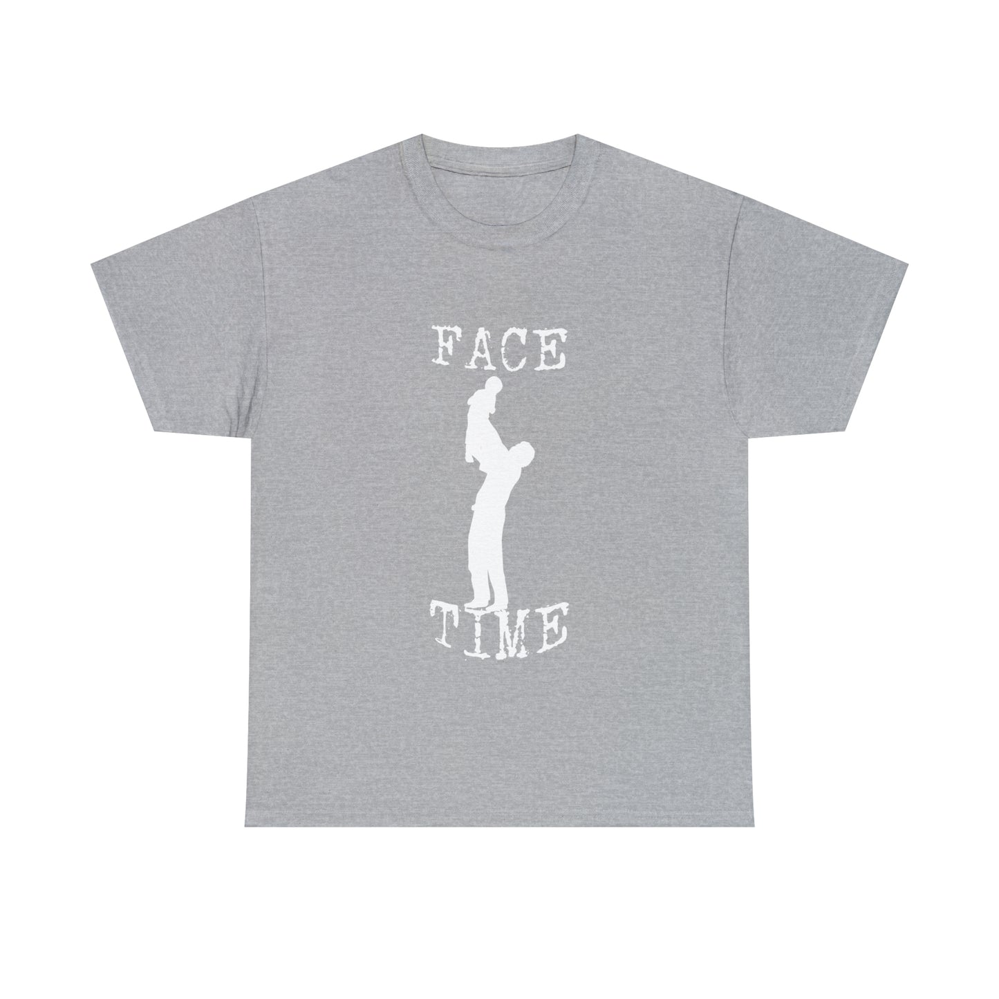 WHITE LETTER FACE TIME T-SHIRT